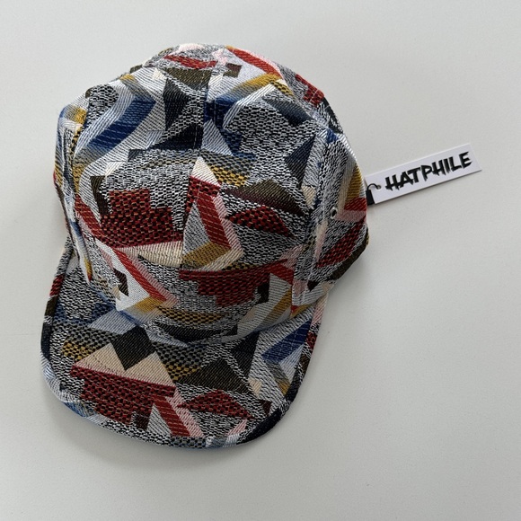 Multicolor Geometric Pattern Hat - Picture 1 of 3